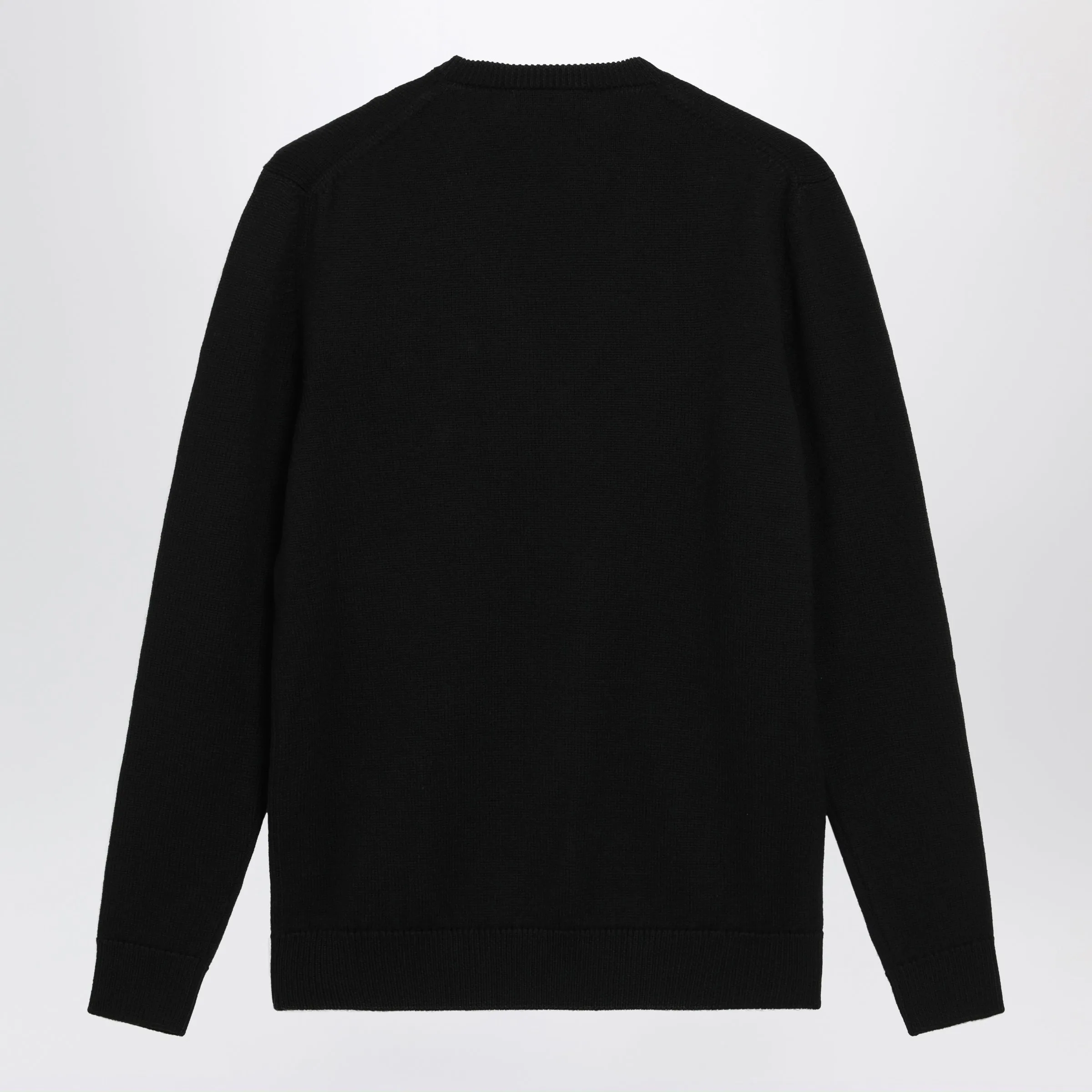 V-Neck Sweater With Embroidered Floral Details In Wool, Black sold by Wanan Luxury product image thumbnail 2