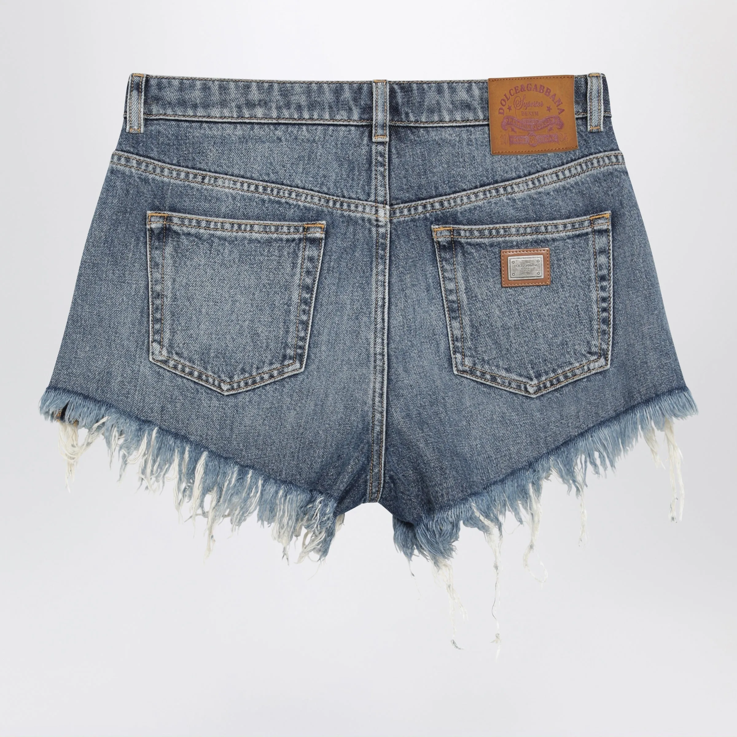 Multicolour Cotton Denim Shorts sold by Wanan Luxury product image thumbnail 2