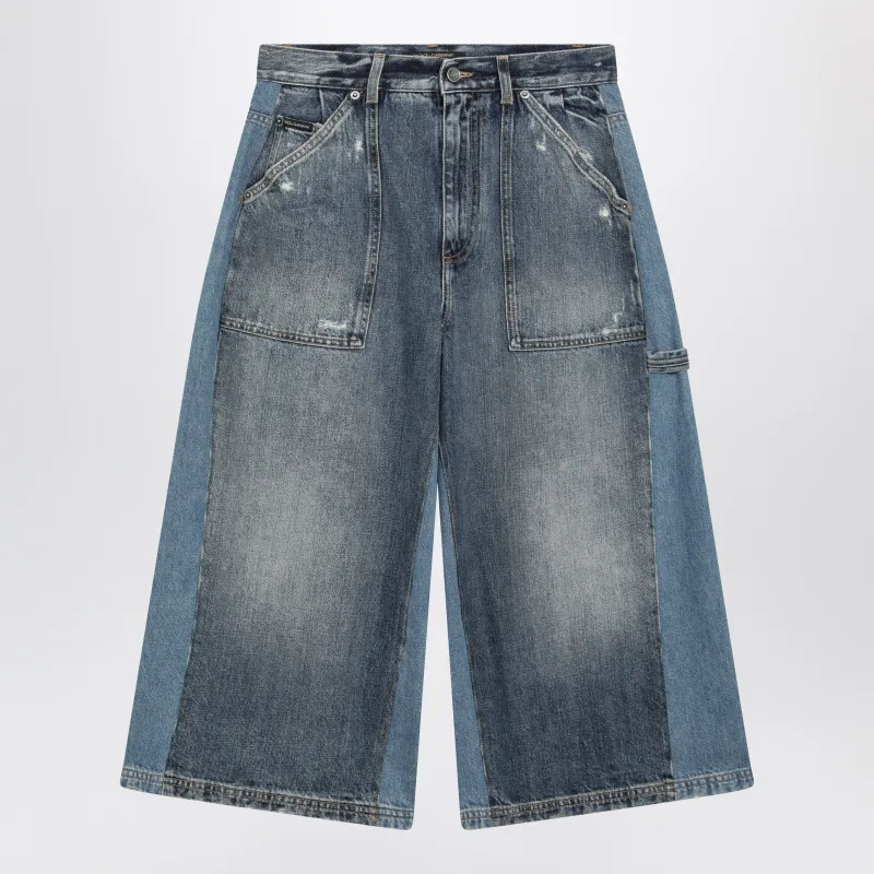 Multicolour Denim Bermuda Shorts made by Dolce & Gabanna
