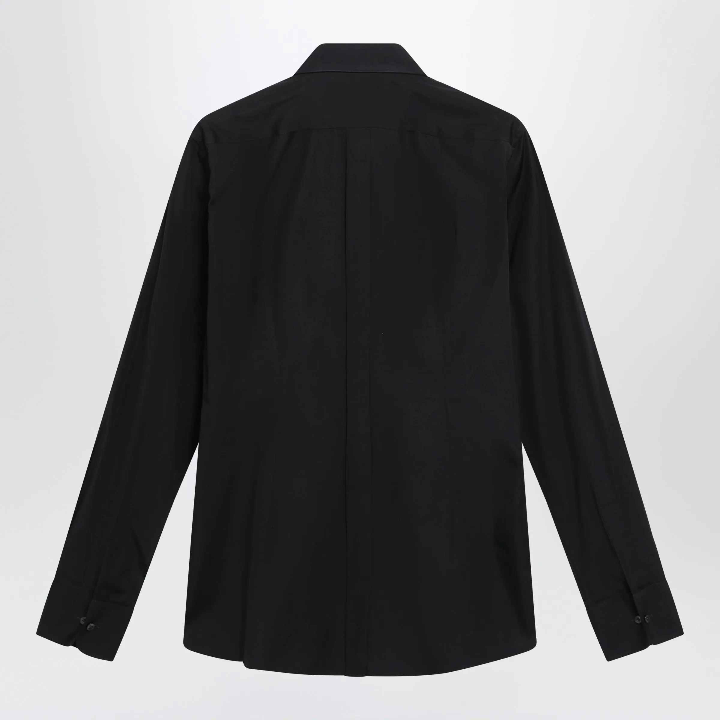 Gold-Fit Tuxedo Shirt In Cotton Poplin, Black sold by Wanan Luxury product image thumbnail 2