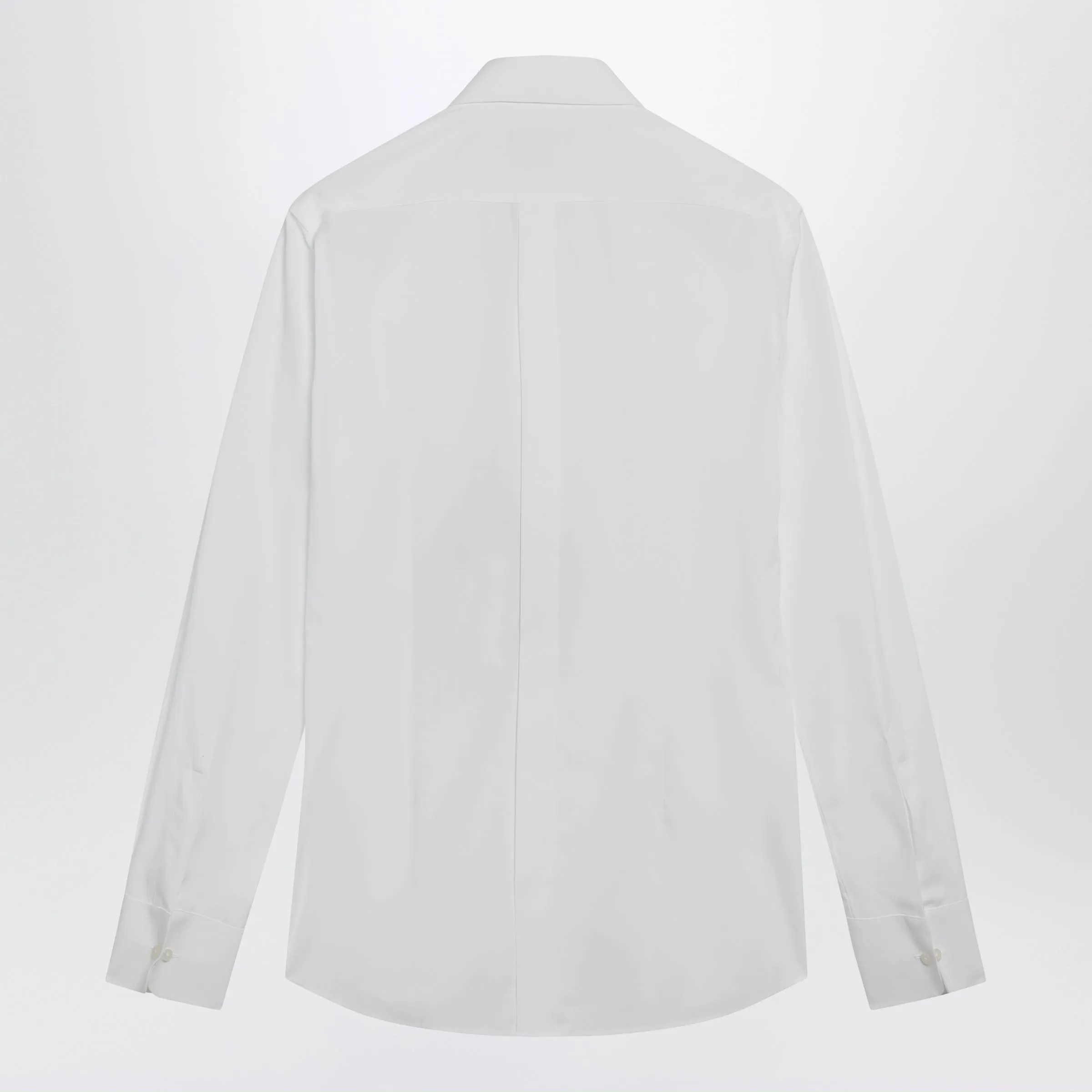 Gold-Fit Tuxedo Shirt In Cotton Poplin, White sold by Wanan Luxury product image thumbnail 2