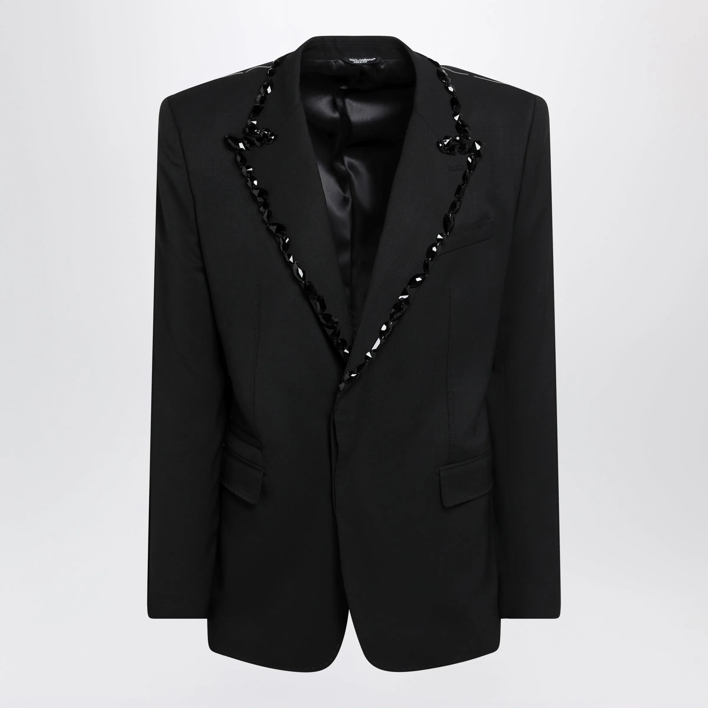 Embellished Wool-Blend Blazer In Black sold by Wanan Luxury