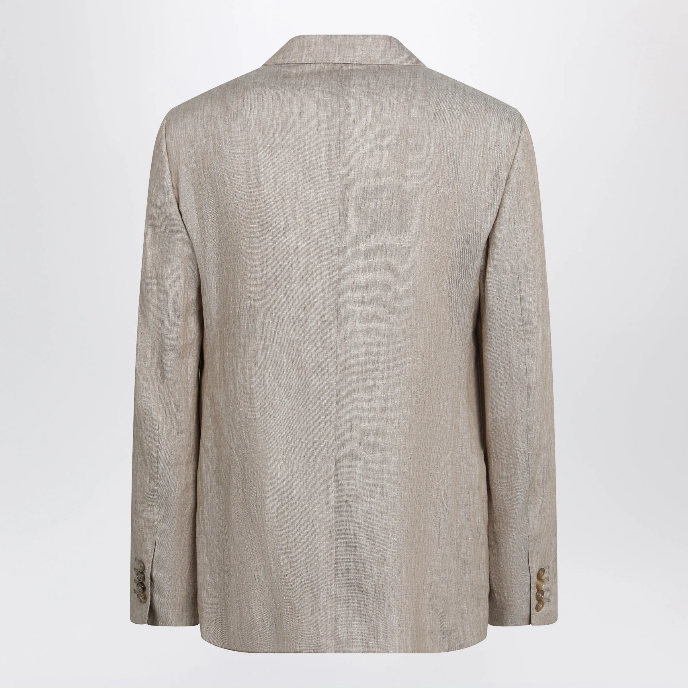 Taormina Single-Breasted Linen Jacket In Melange Beige/White sold by Wanan Luxury product image thumbnail 2
