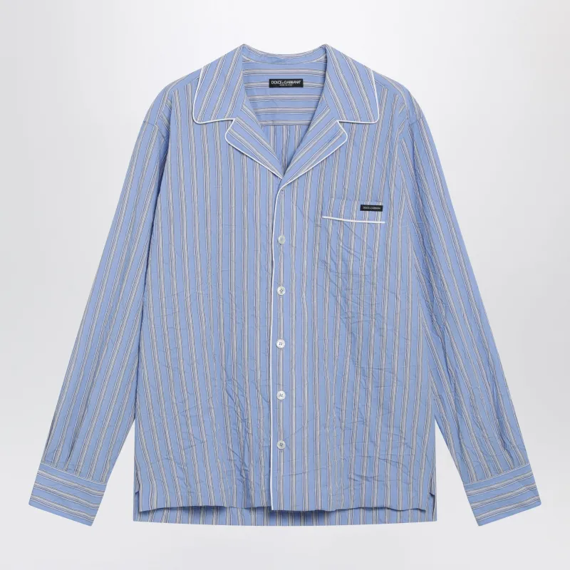 Vanity Striped Froissé Shirt In Multicolour made by Dolce & Gabanna