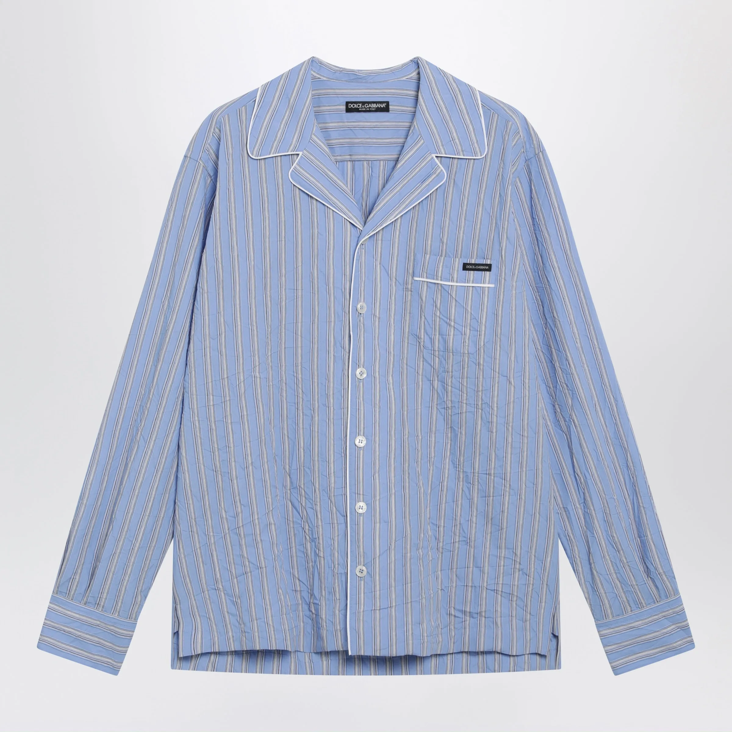 Vanity Striped Froissé Shirt In Multicolour sold by Wanan Luxury