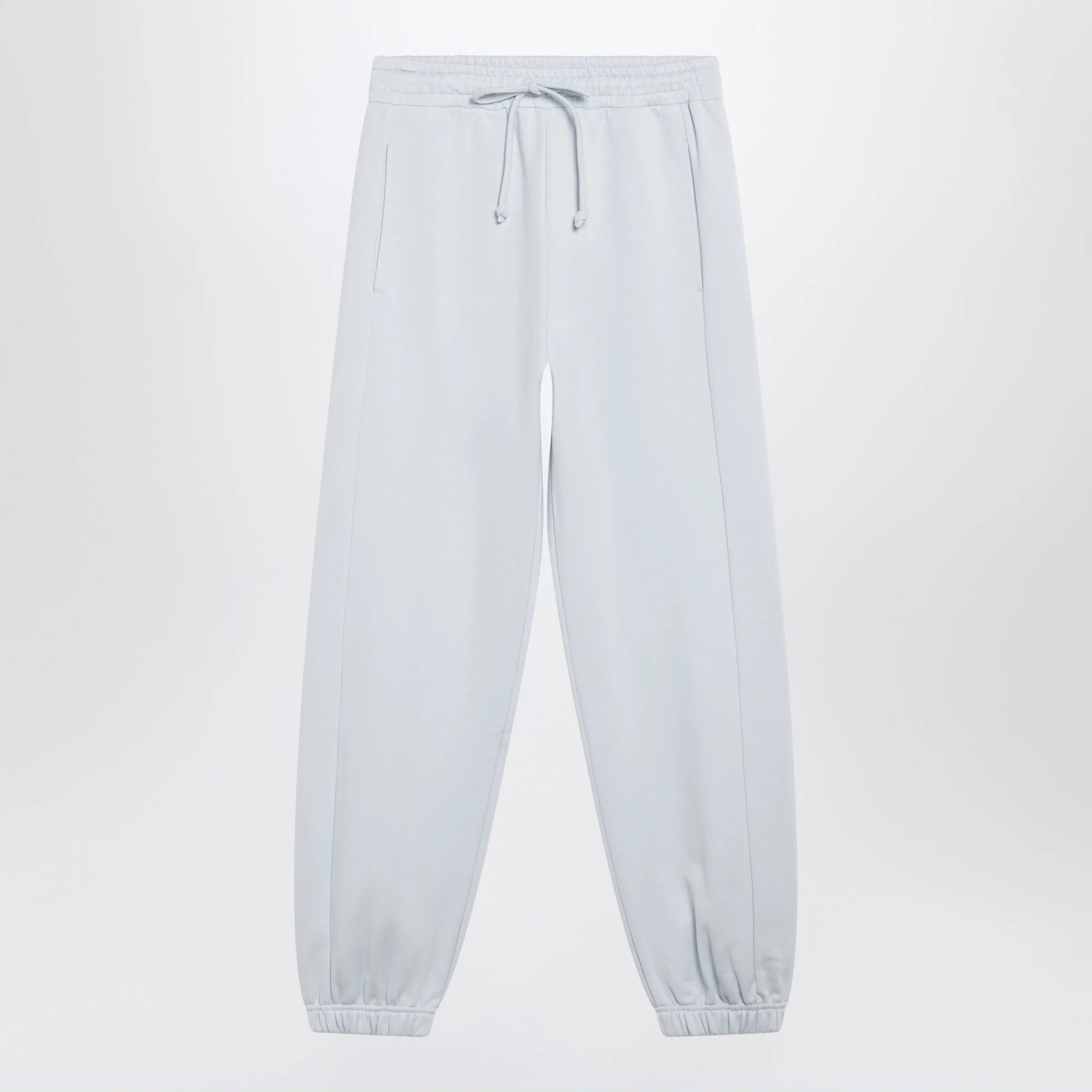 Embroidered Cotton Fleece Sweatpants In Light Blue sold by Wanan Luxury