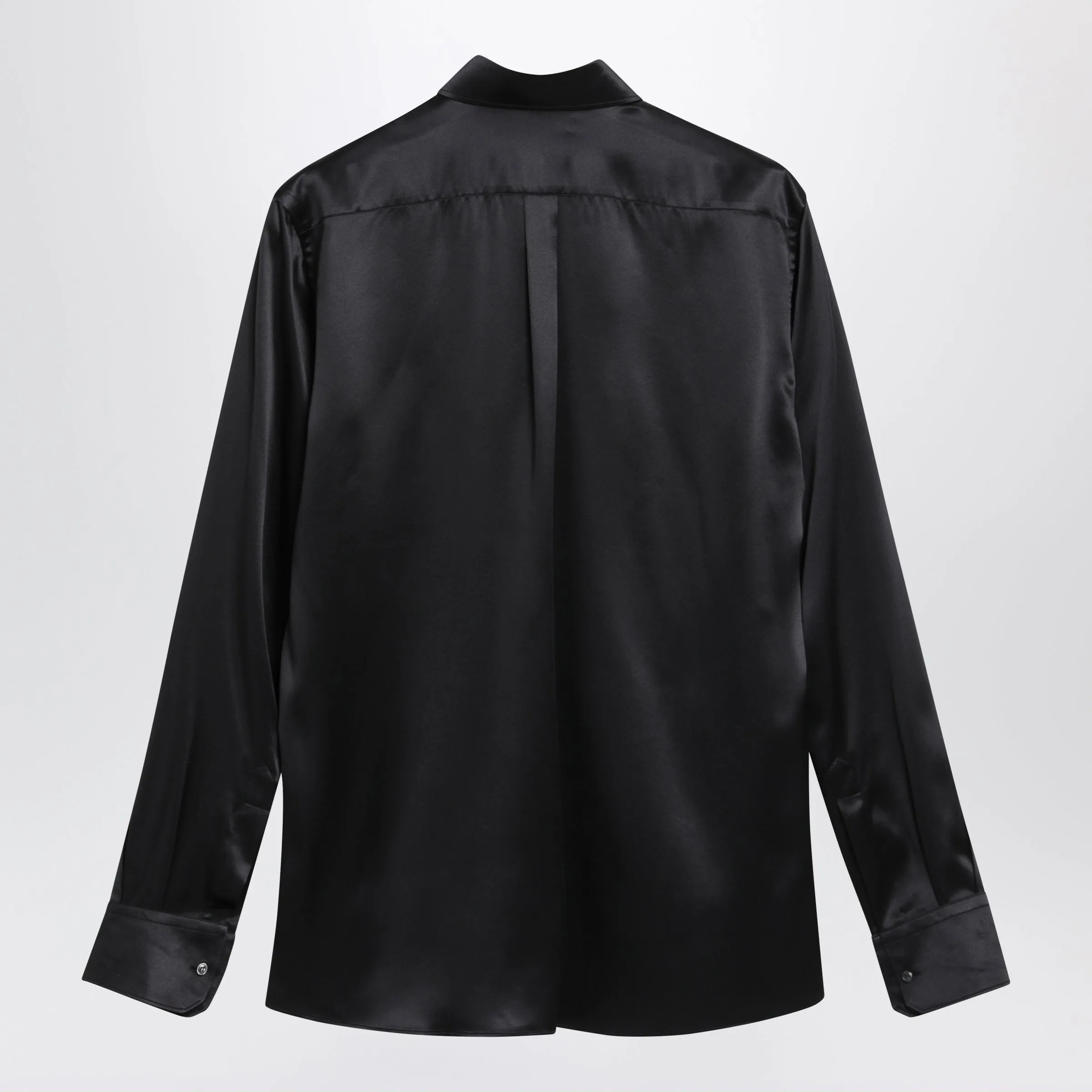Martini Silk Satin Shirt In Black sold by Wanan Luxury product image thumbnail 2
