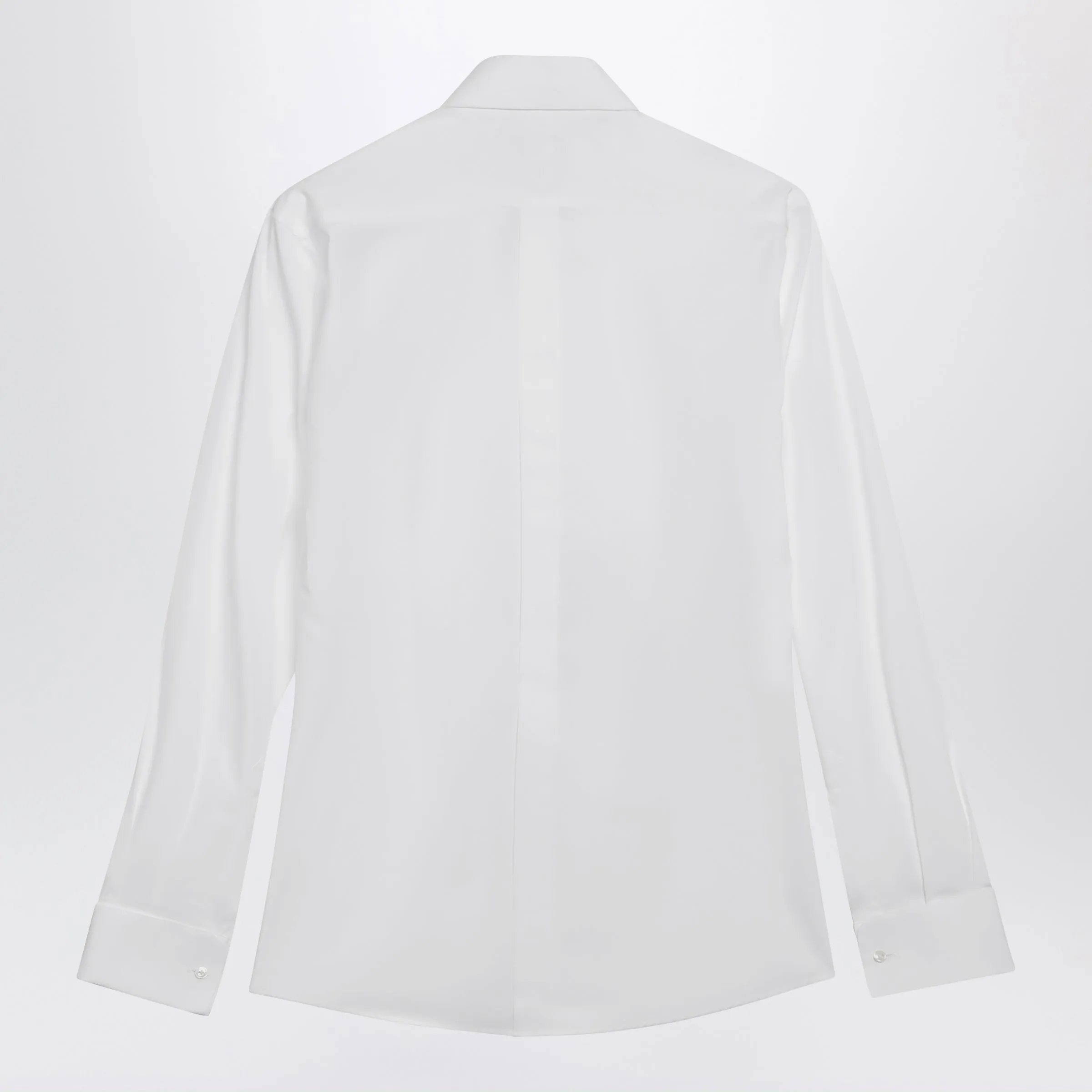 Gold Tuxedo Shirt In Cotton Poplin, Optical White sold by Wanan Luxury product image thumbnail 2