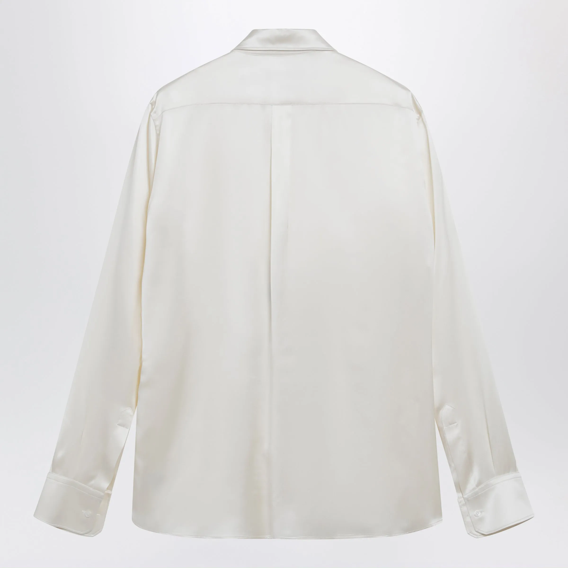 Martini Silk Satin Shirt In White sold by Wanan Luxury product image thumbnail 2
