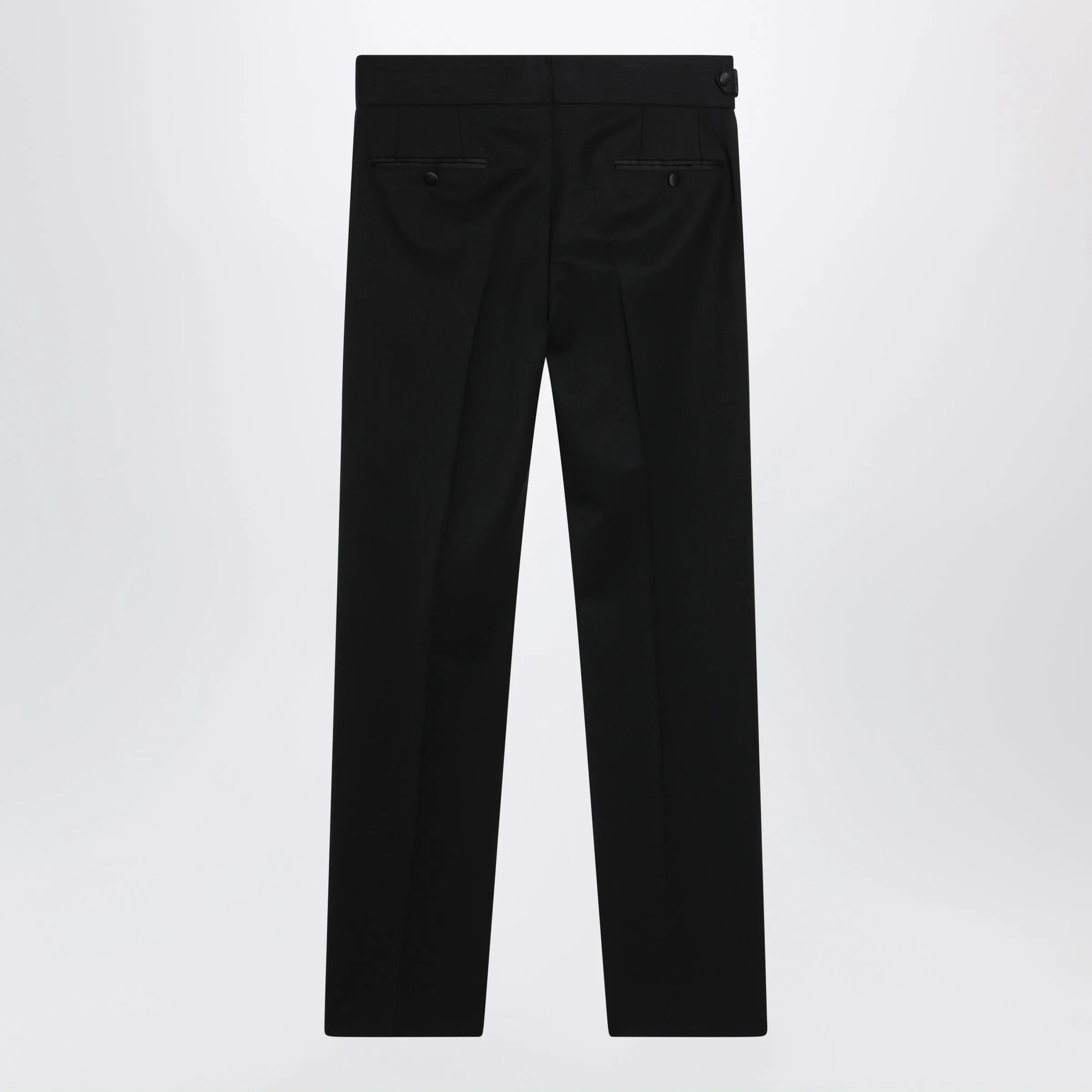 Black Wool And Silk Tuxedo Trousers sold by Wanan Luxury product image thumbnail 2