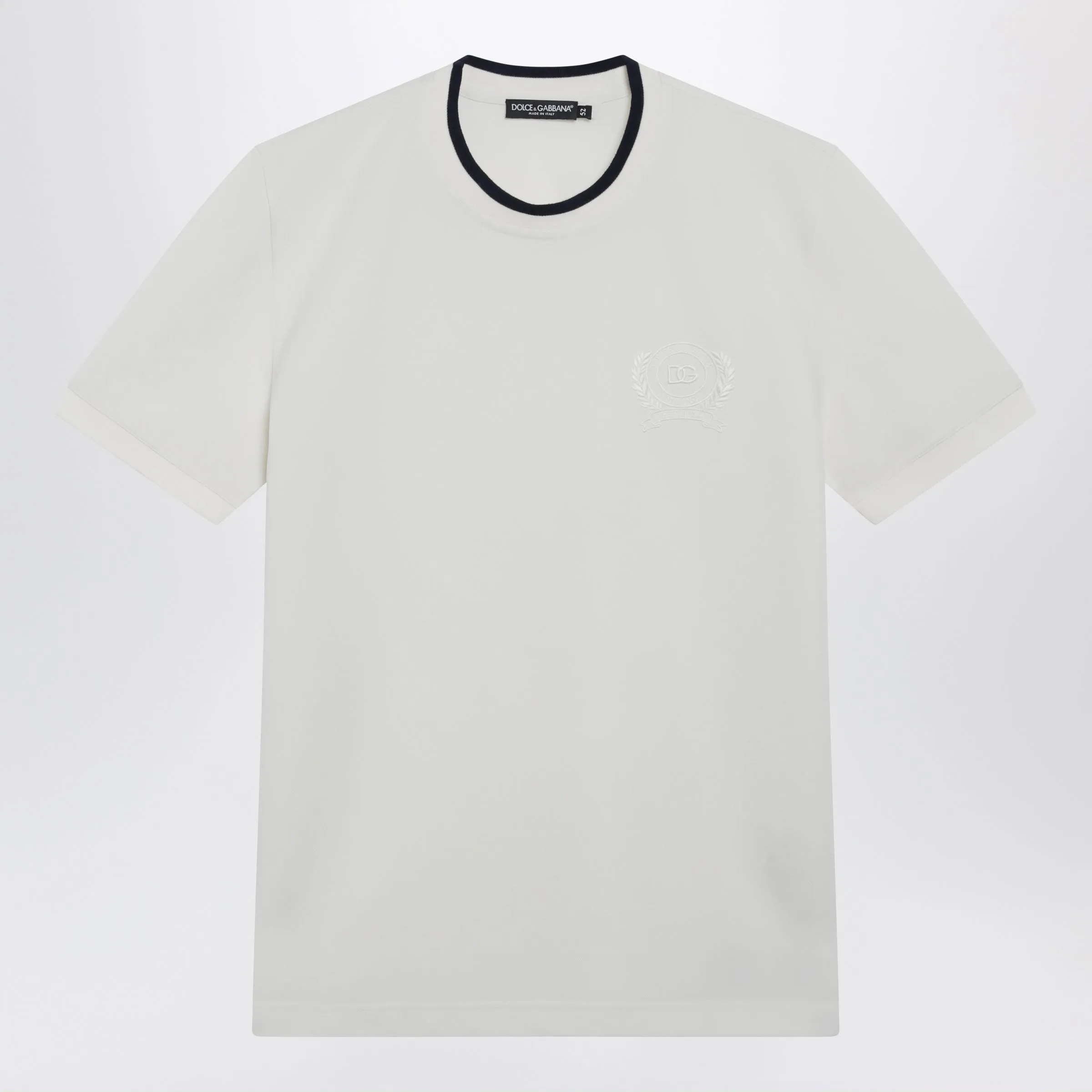 White Technical Piqué Cotton T-Shirt With Embroidery sold by Wanan Luxury