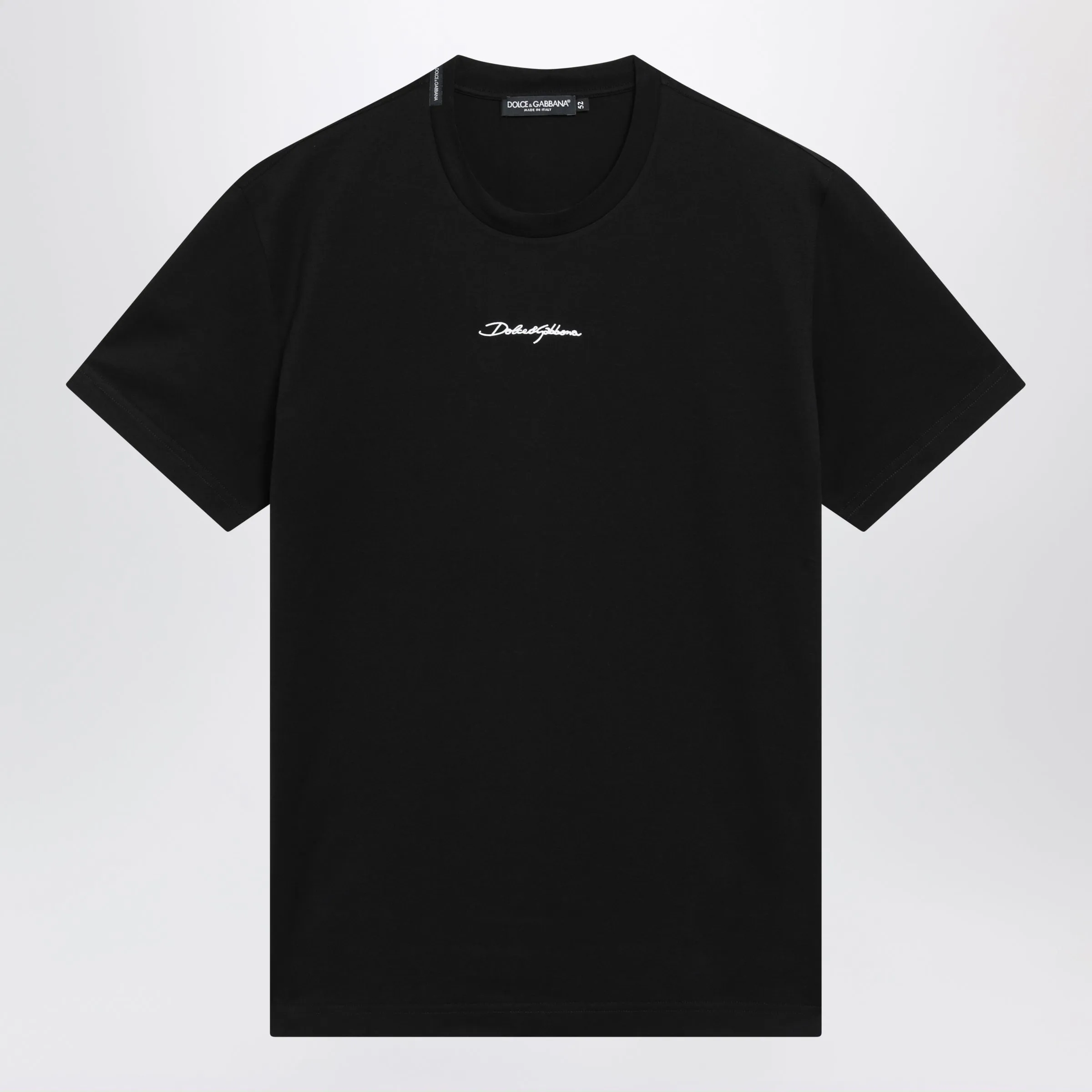 Black Cotton T-Shirt With Logo sold by Wanan Luxury
