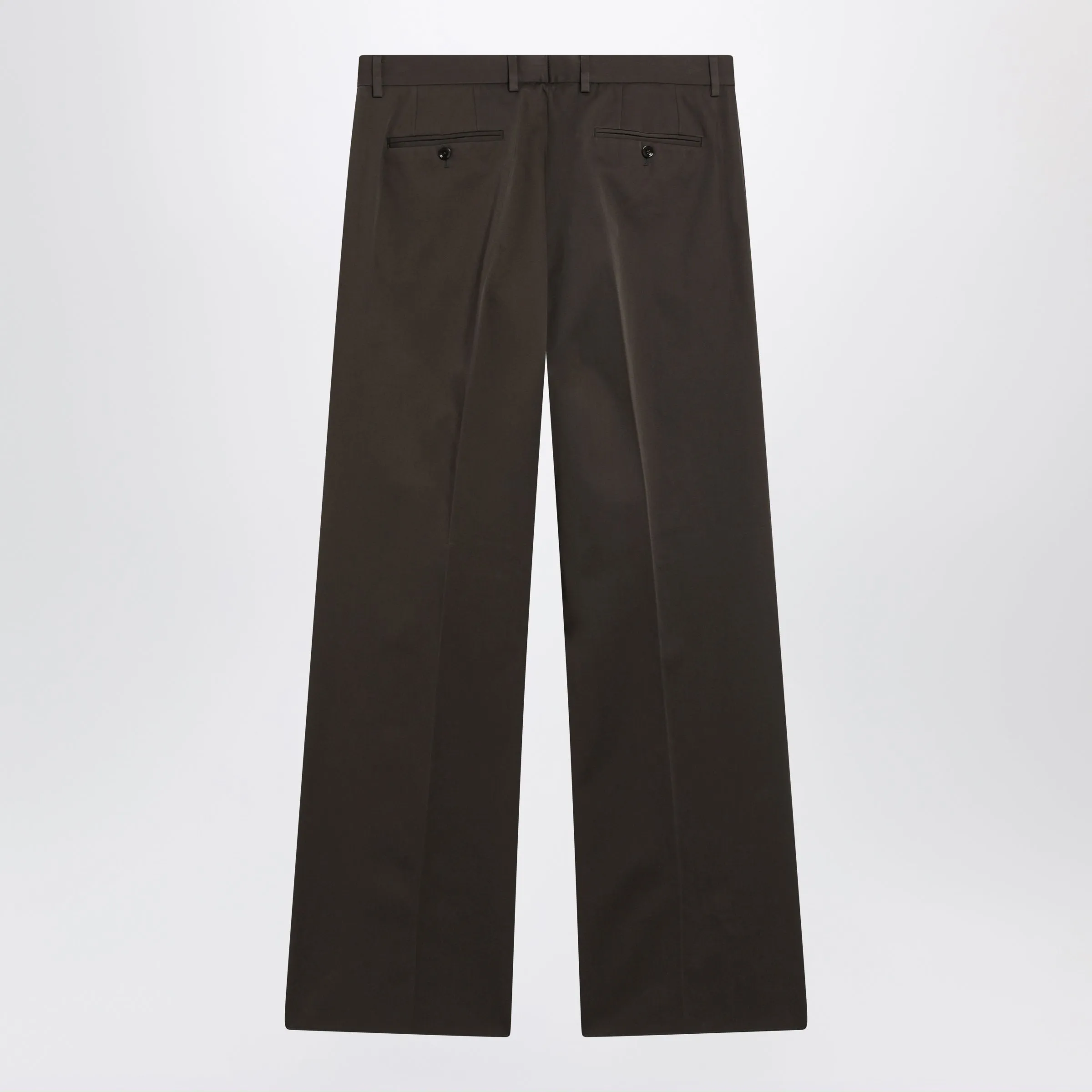 Tailored Cotton Trousers In Brown sold by Wanan Luxury product image thumbnail 2