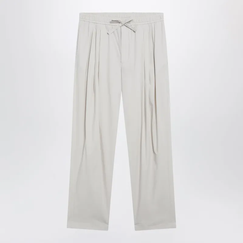 Classic Cotton Poplin Trousers In Beige made by Dolce & Gabanna