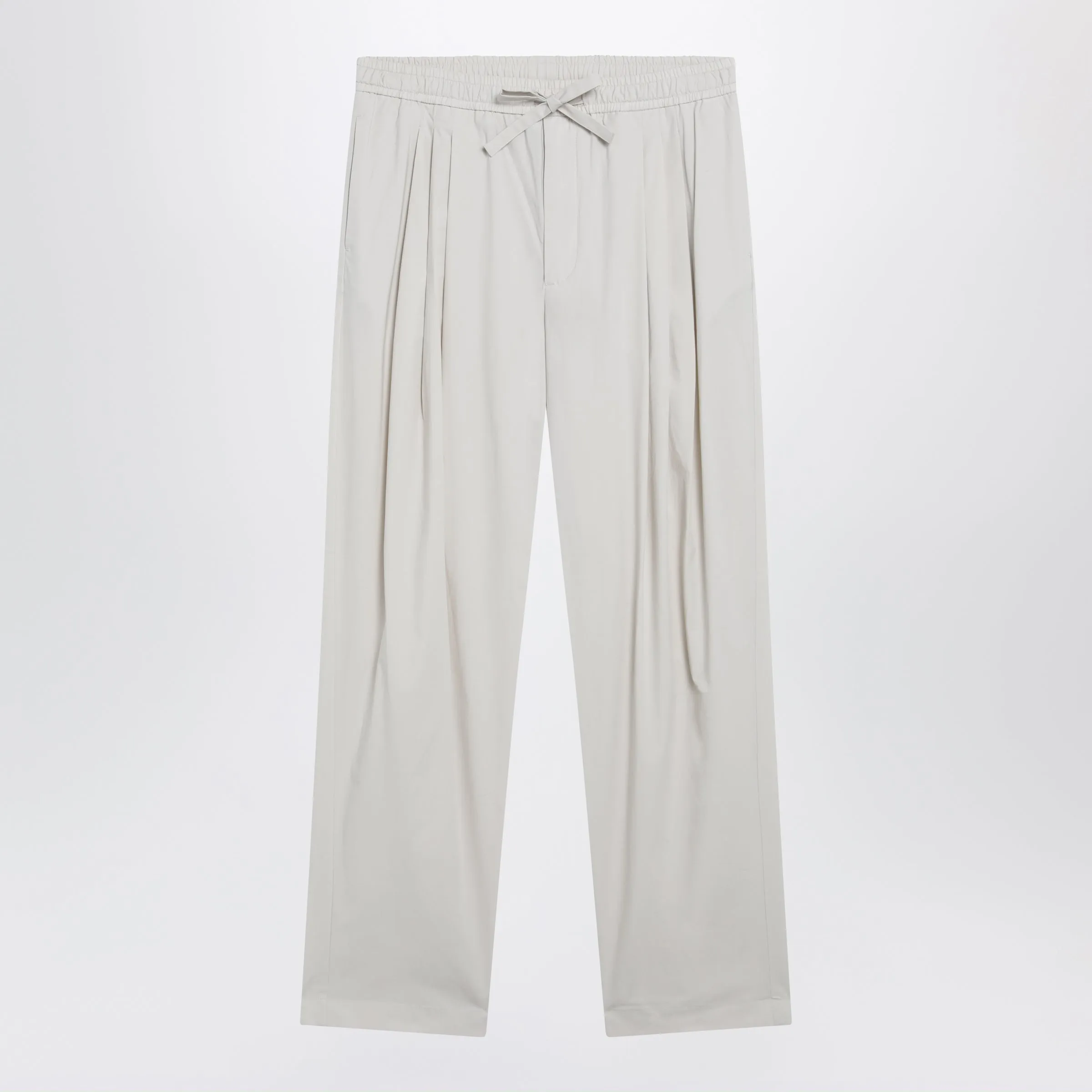 Classic Cotton Poplin Trousers In Beige sold by Wanan Luxury