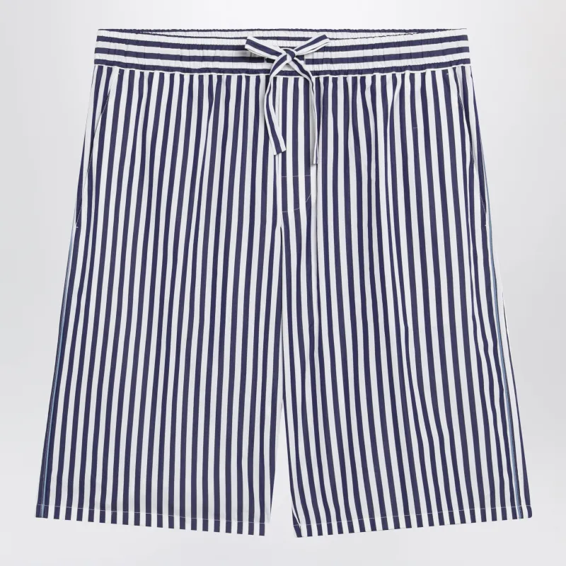 Vanity Bermuda Shorts In Striped Poplin made by Dolce & Gabanna