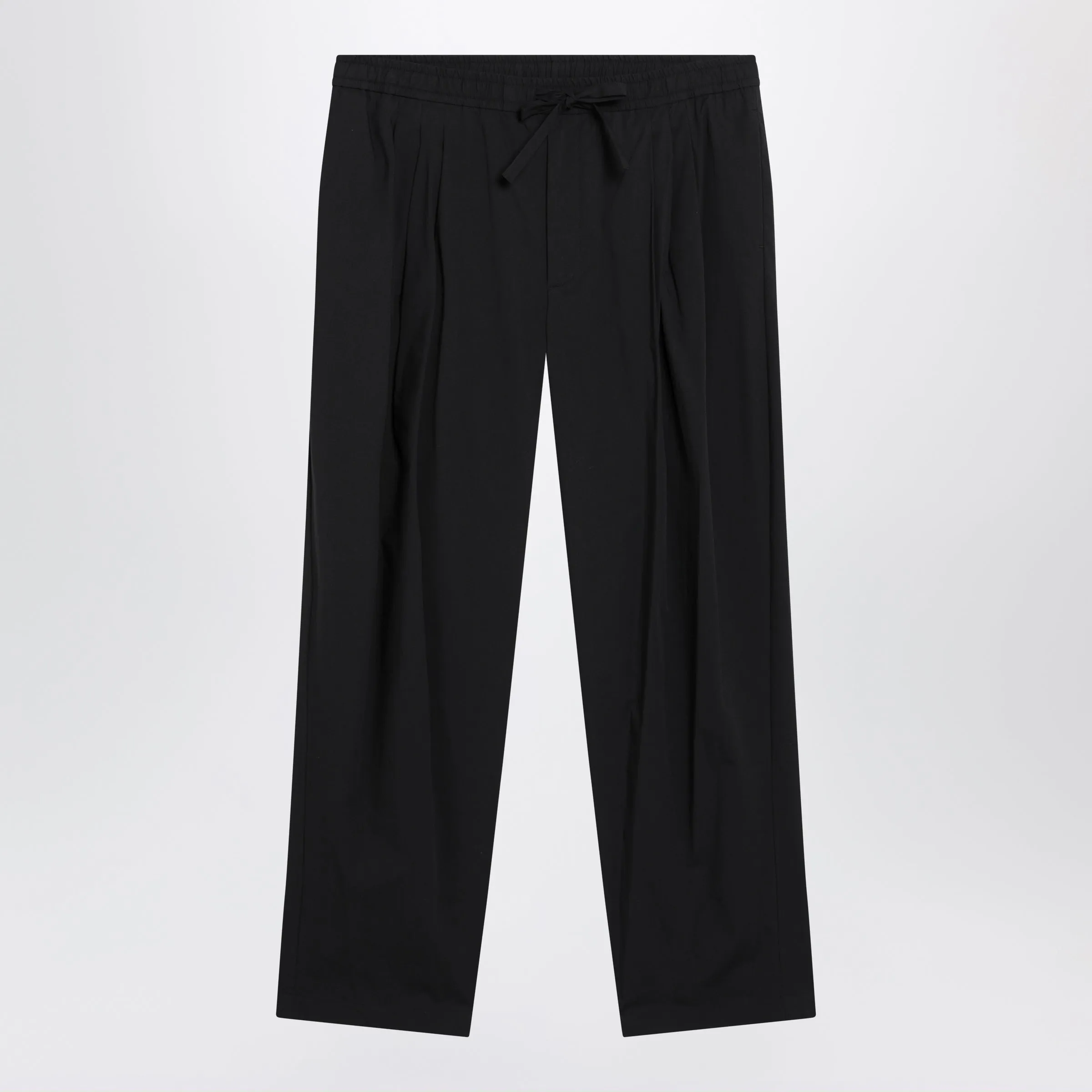 Classic Cotton Poplin Trousers In Black sold by Wanan Luxury