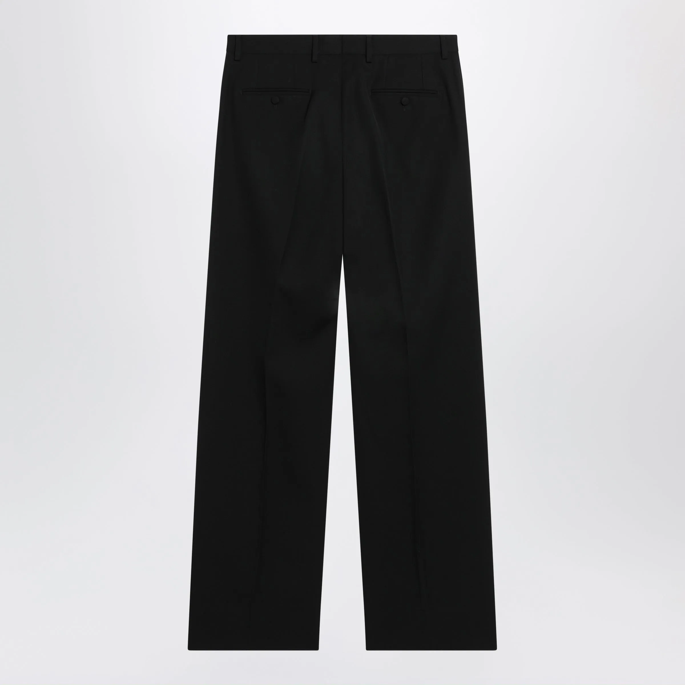 Straight-Leg Tailored Wool Trousers In Black sold by Wanan Luxury product image thumbnail 2