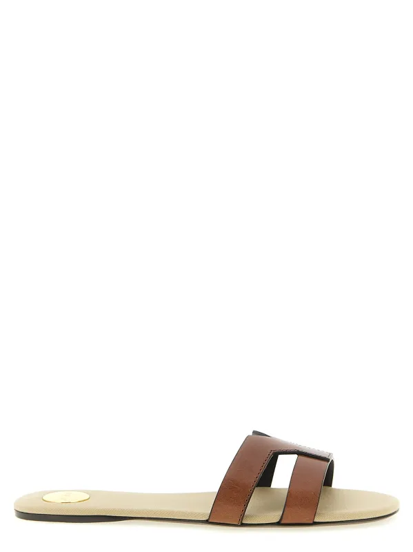 Mabrouka Sandals Brown made by Yves Saint Laurent