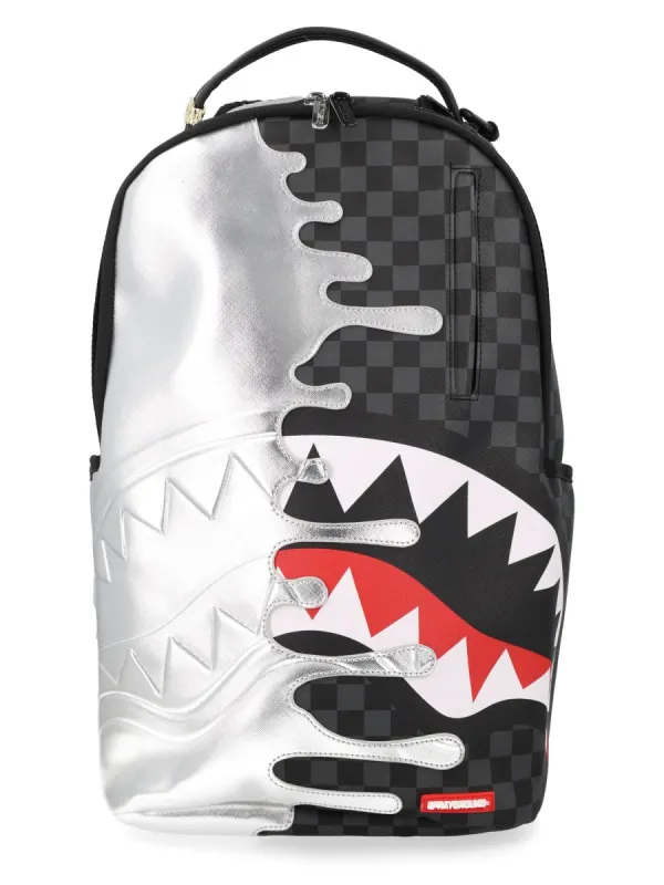 Silver Side Drip Backpack made by Sprayground