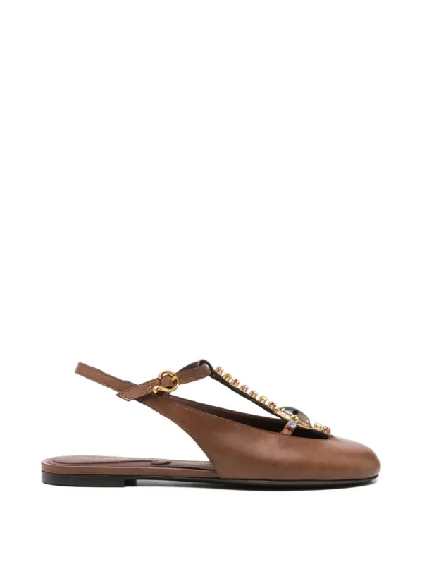 Leather Slingback Pumps made by Etro