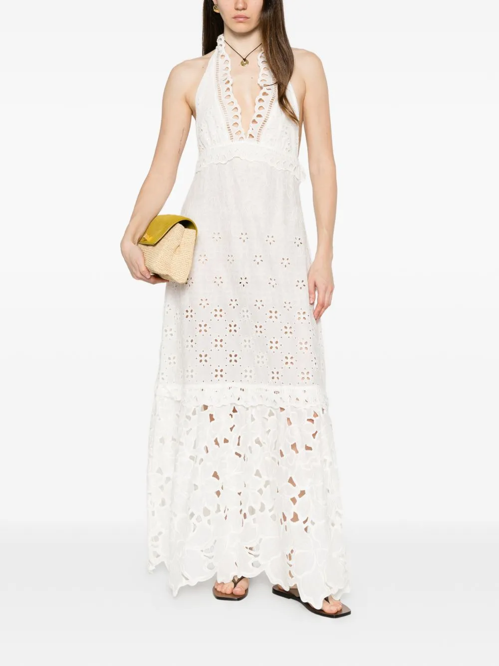 Lace Cotton Long Dress sold by Wanan Luxury product image thumbnail 4