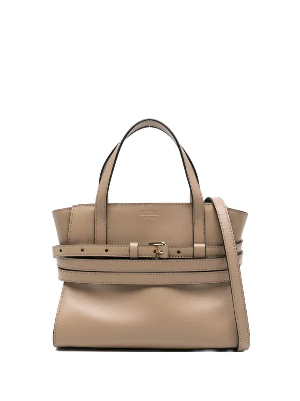 Tie Me Small Leather Handbag made by Moschino