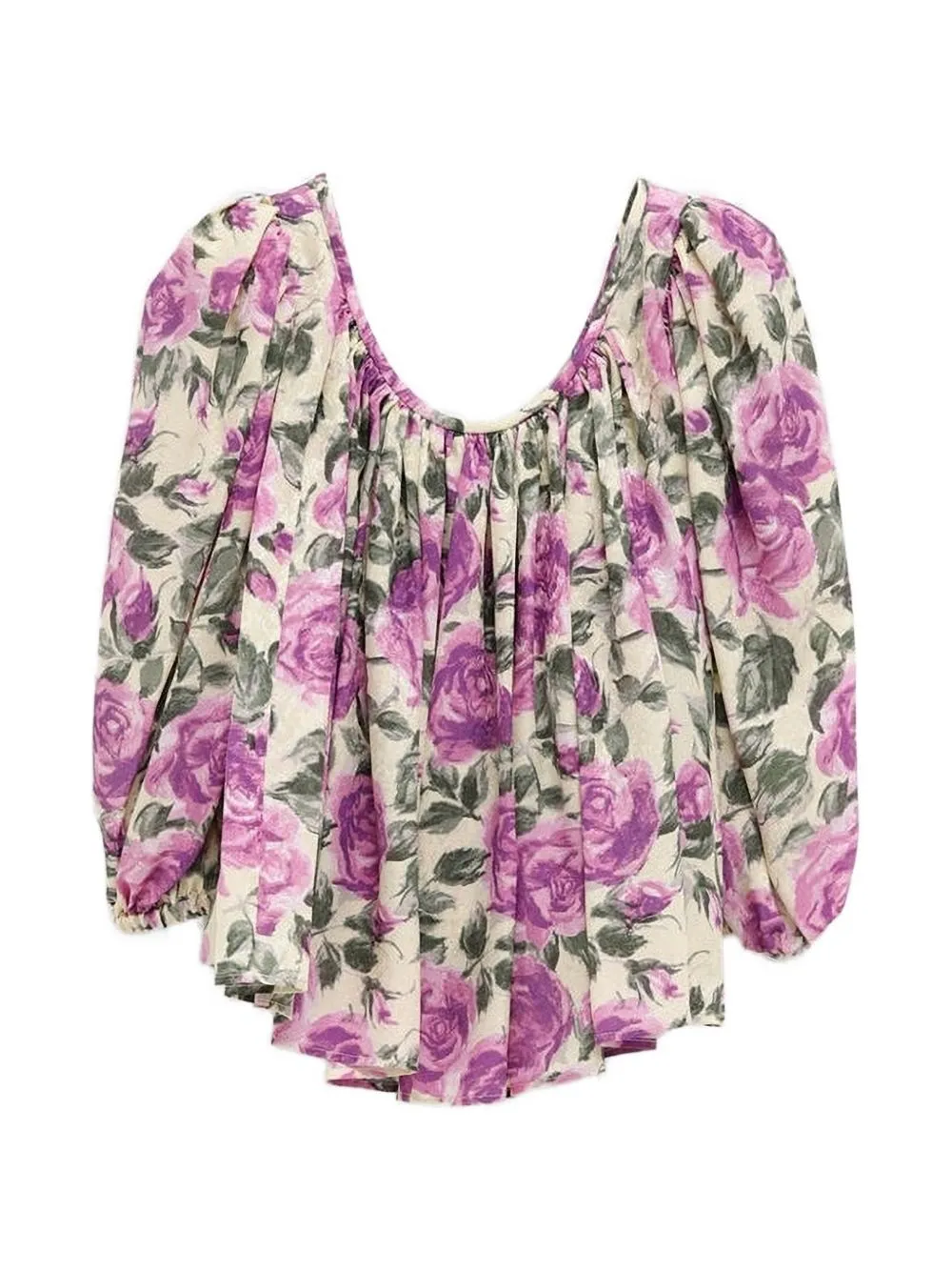 Printed Silk Top sold by Wanan Luxury product image thumbnail 2
