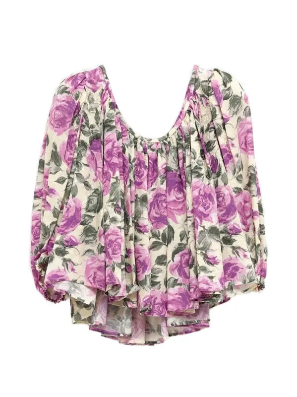 Printed Silk Top made by Chloe