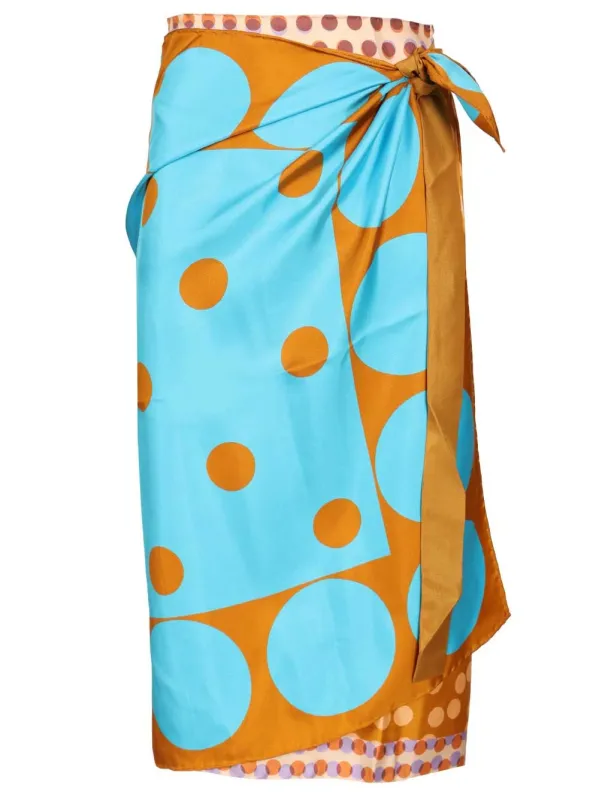 Scarfy Skirt Pareo Geometric Print Skirts Multicolor made by Dries Van Noten