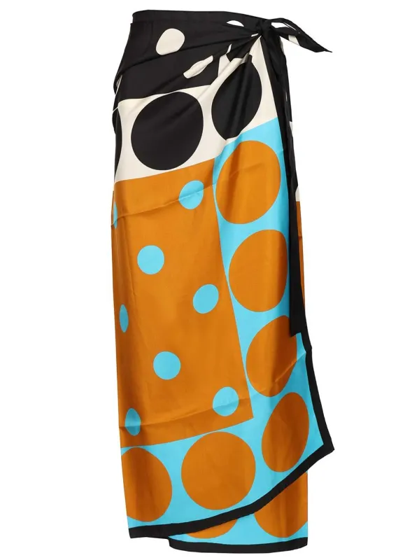 Scarfy Long Skirt Pareo Geometric Print Skirts Multicolor made by Dries Van Noten