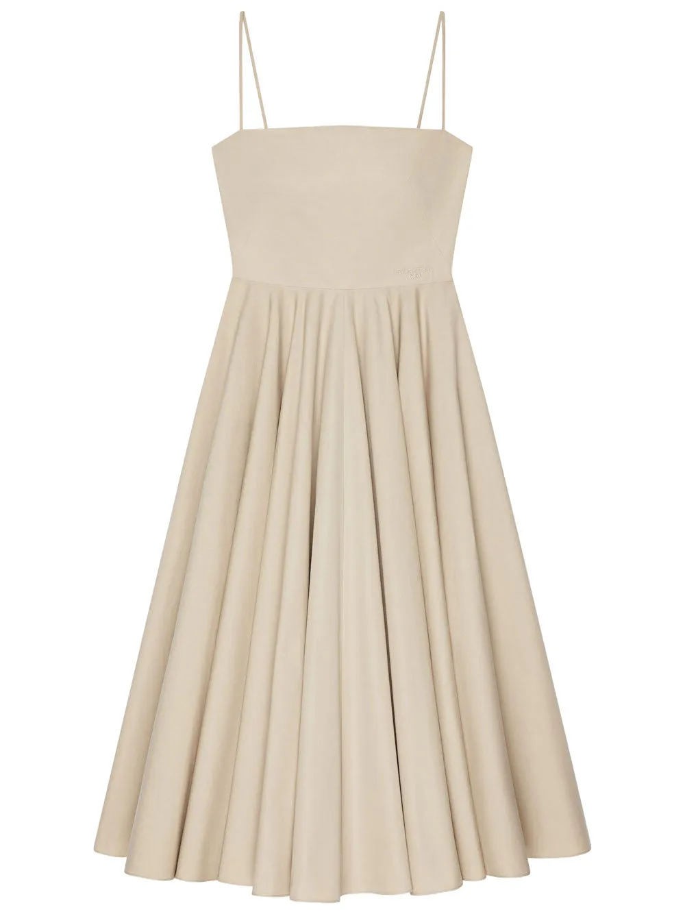 Sliced Long Dress In Poplin sold by Wanan Luxury