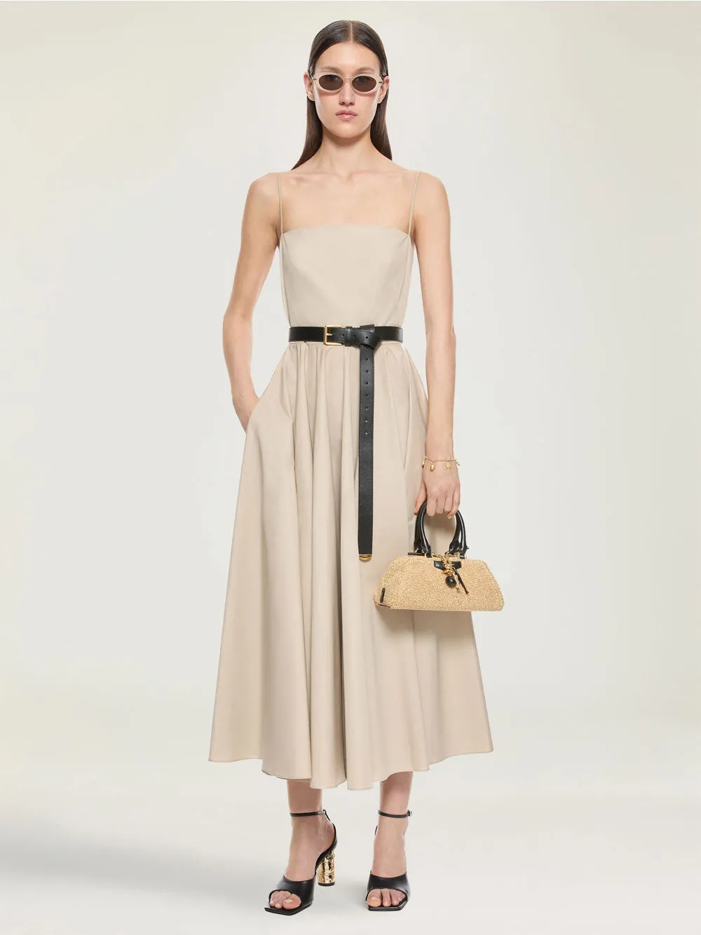 Sliced Long Dress In Poplin sold by Wanan Luxury product image thumbnail 2