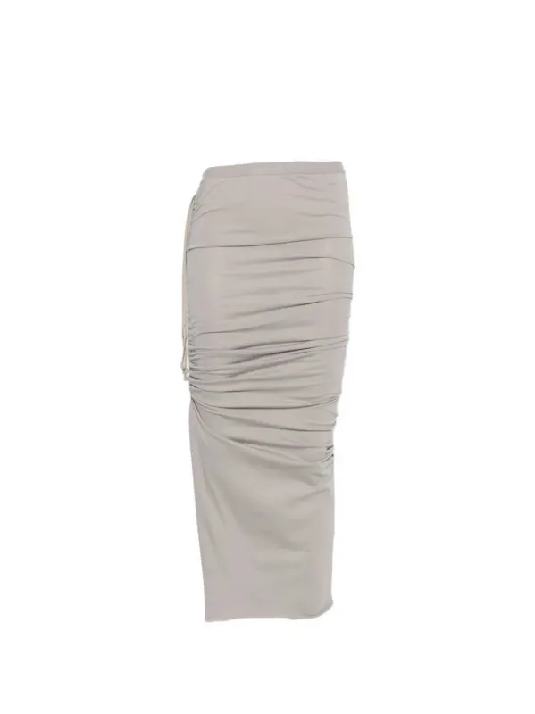 Edfu Gathered Skirt With Drawstring made by Rick Owens