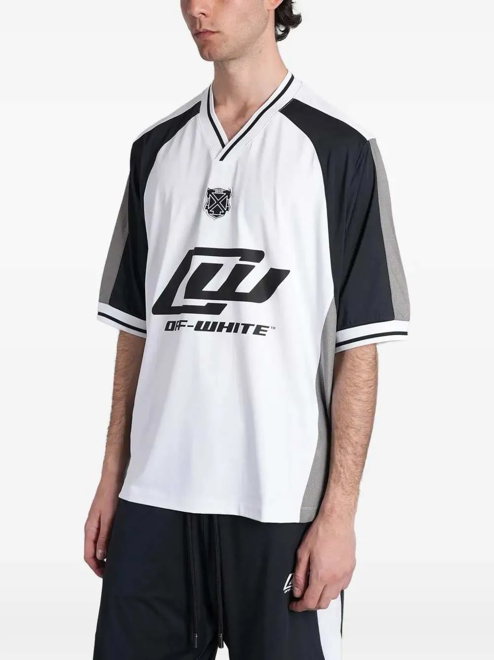 V-Neck T-Shirt With Logo Print sold by Wanan Luxury product image thumbnail 4