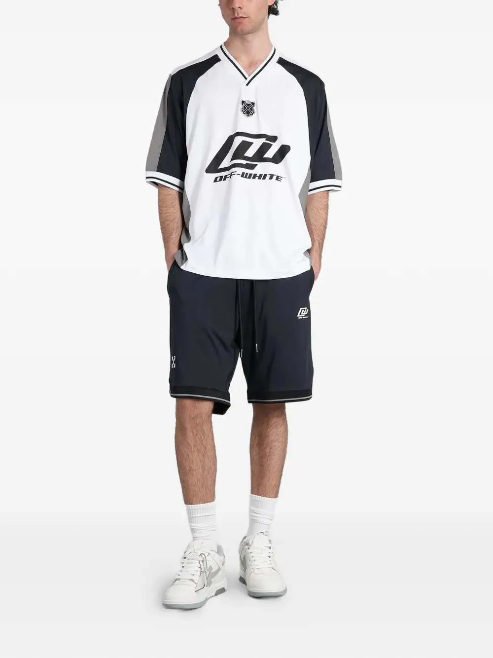 V-Neck T-Shirt With Logo Print sold by Wanan Luxury product image thumbnail 3