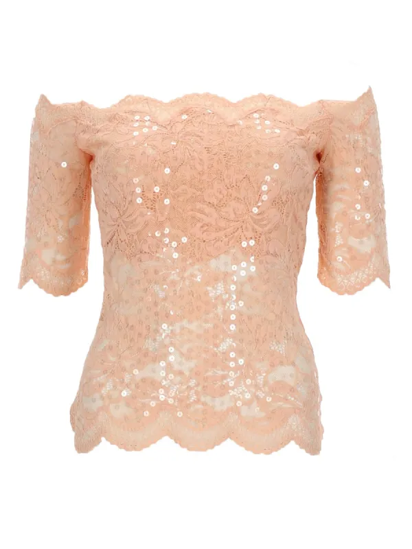 Top In Pizzo Con Paillettes made by Rabanne