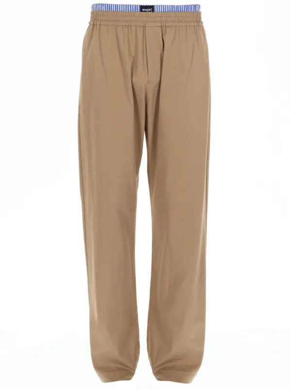 Pantalone In Cotone Con Doppio Elastico made by MSGM