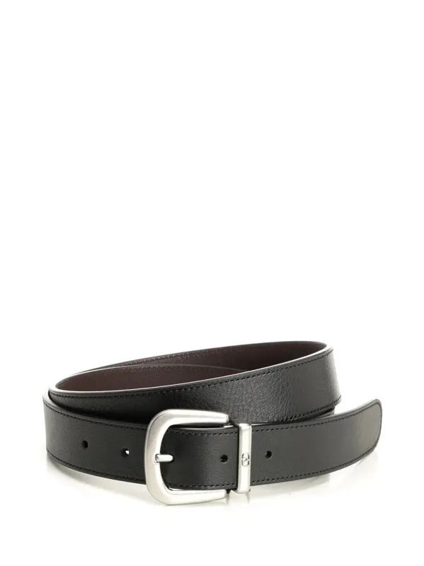 Belt With Reversible Buckle Belts Black made by Valentino Garavani