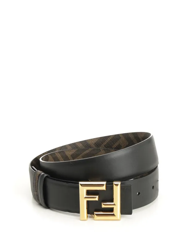 Belt Rev Rounde Vit.King/ Pu F Belts Brown made by Fendi