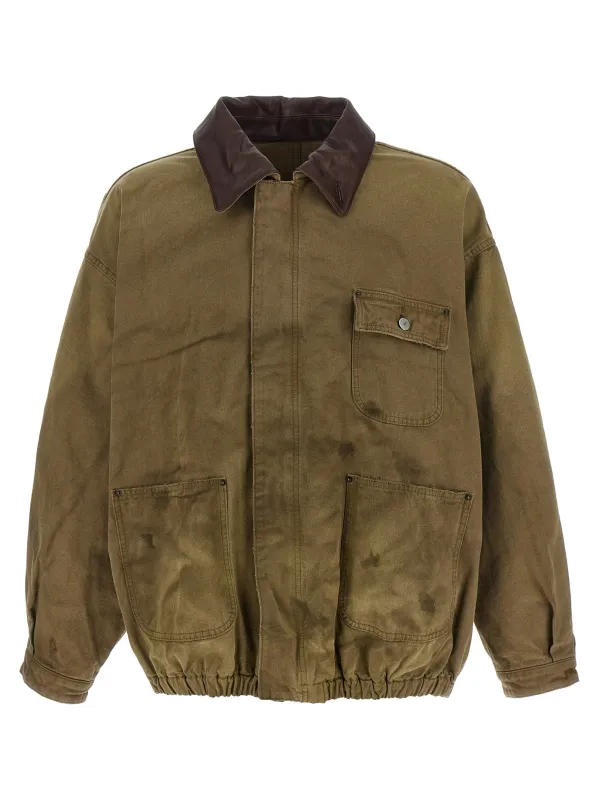 Vintage Puffer Jackets Green made by ssstein
