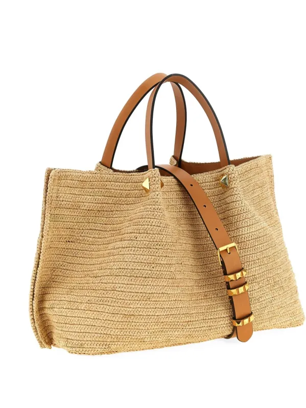Vlogo Signature Medium Rafia Tote made by Valentino Garavani