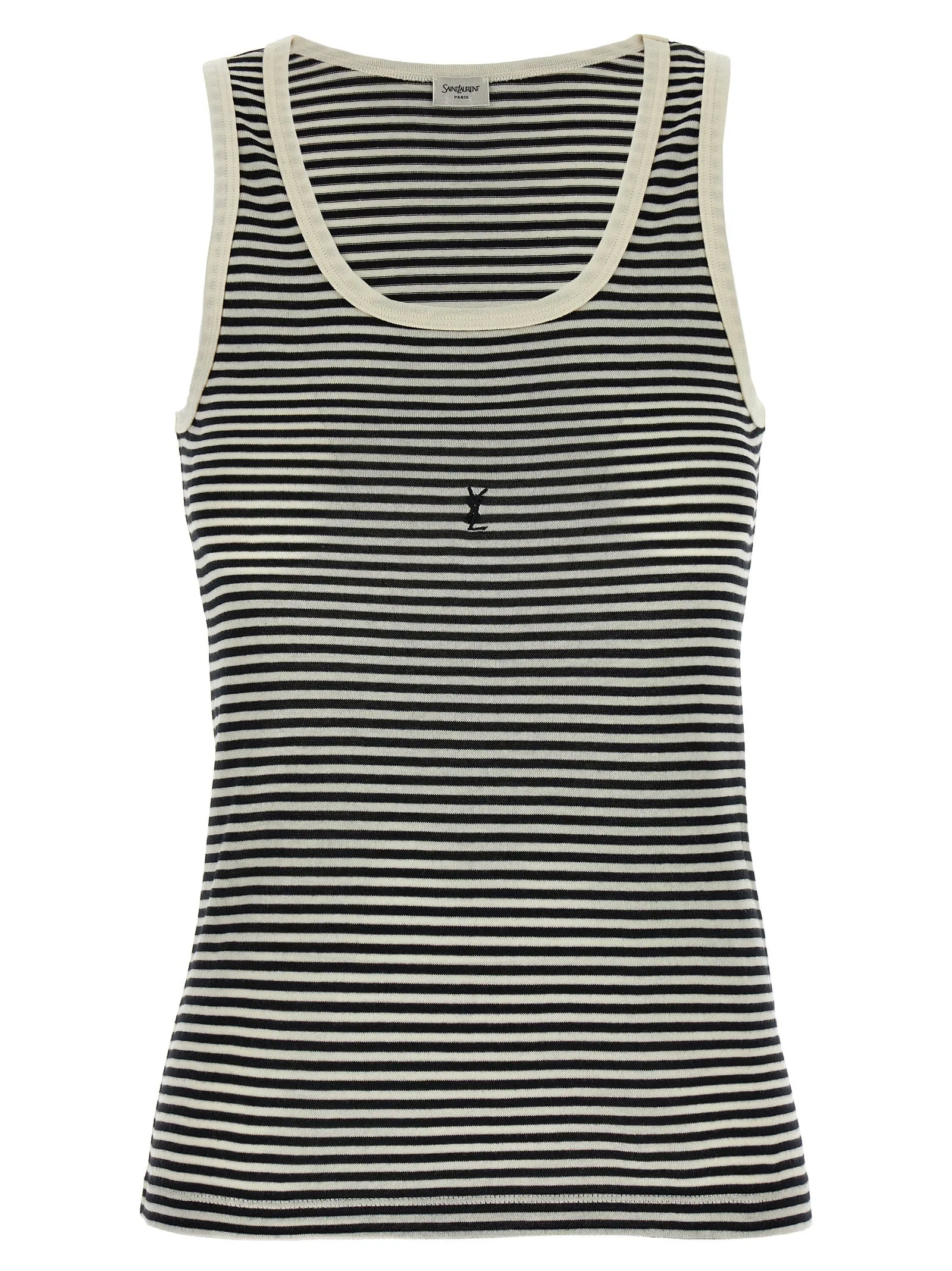 Cassandra Tank Top Tops White/Black sold by Wanan Luxury