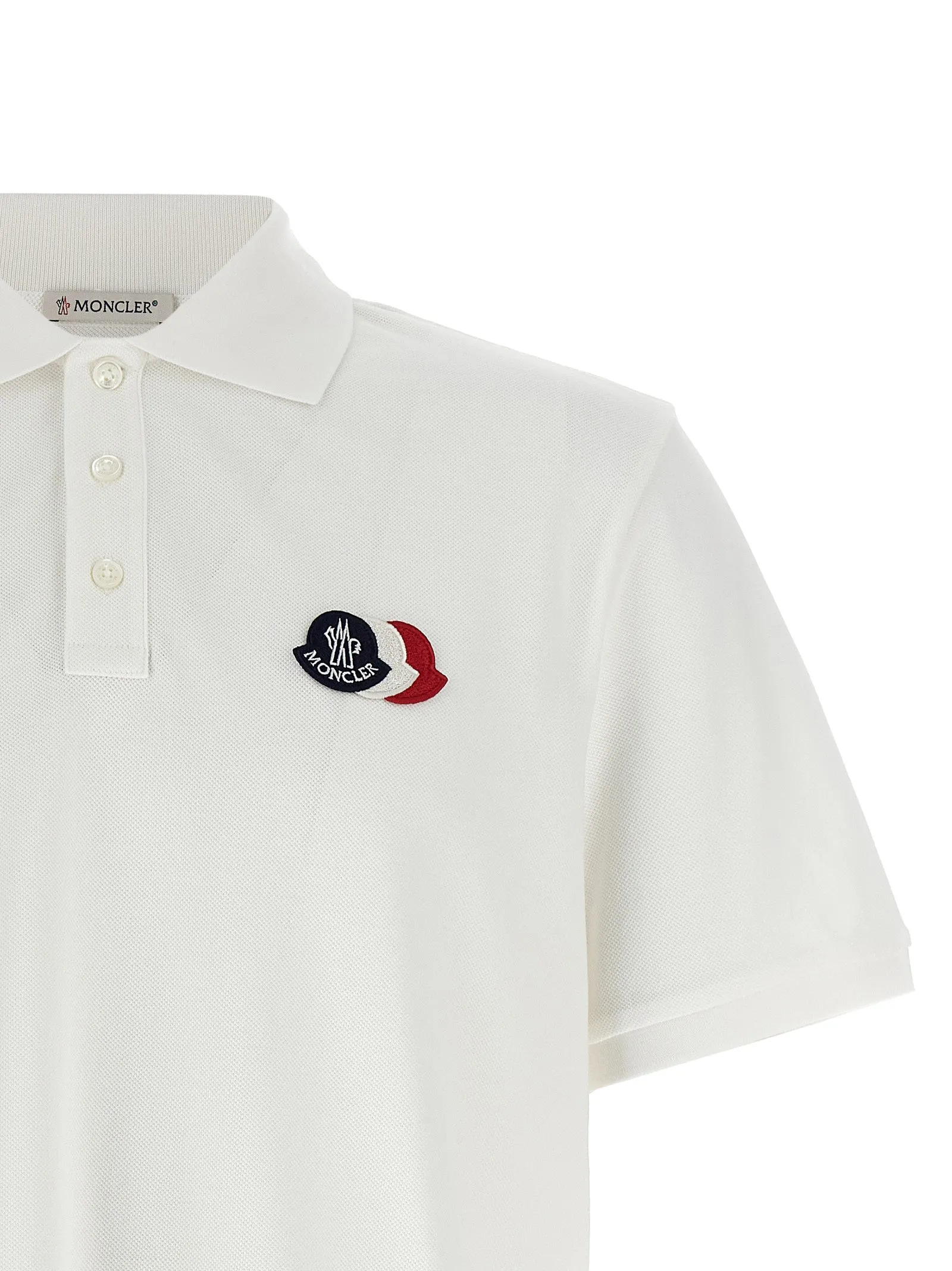 Tricolor Logo Patch Shirt Polo White sold by Wanan Luxury product image thumbnail 3