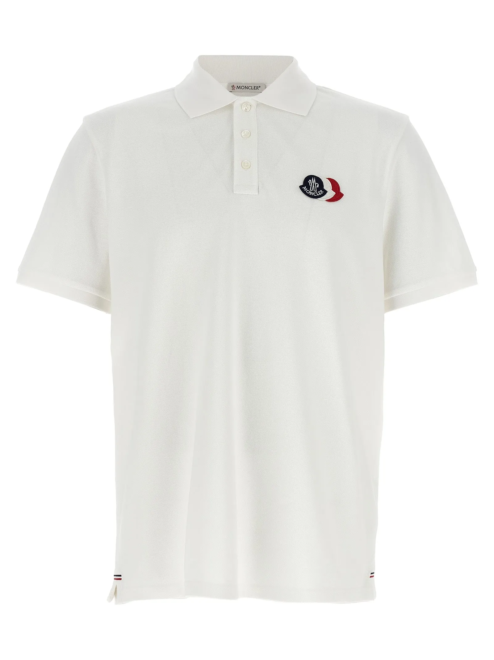 Tricolor Logo Patch Shirt Polo White sold by Wanan Luxury
