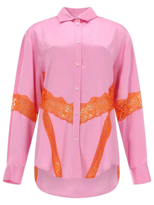 Camicia Con Inserti In Pizzo made by MSGM