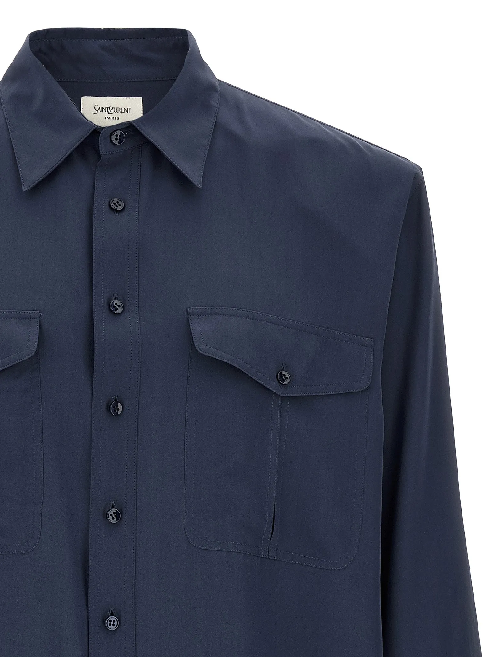 Viscose And Silk Shirt Shirt And Blouse Blue sold by Wanan Luxury product image thumbnail 3
