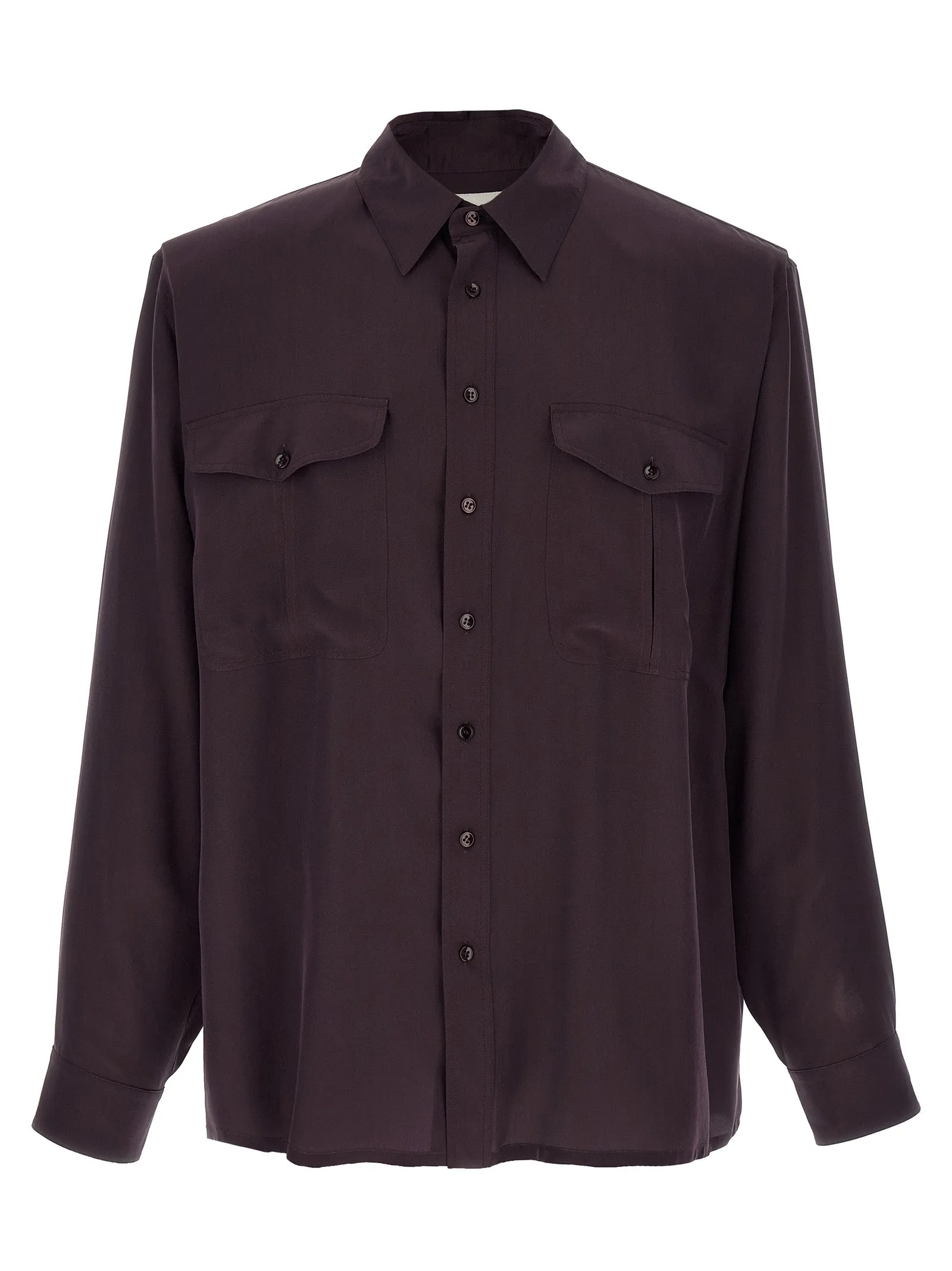 Viscose And Silk Shirt Shirt And Blouse Purple sold by Wanan Luxury