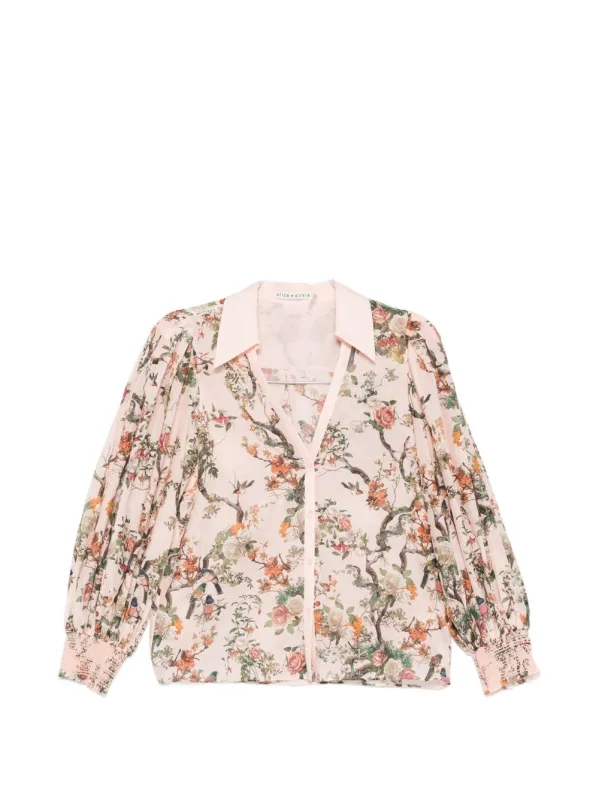 Charis Printed Blouse made by Alice + Olivia