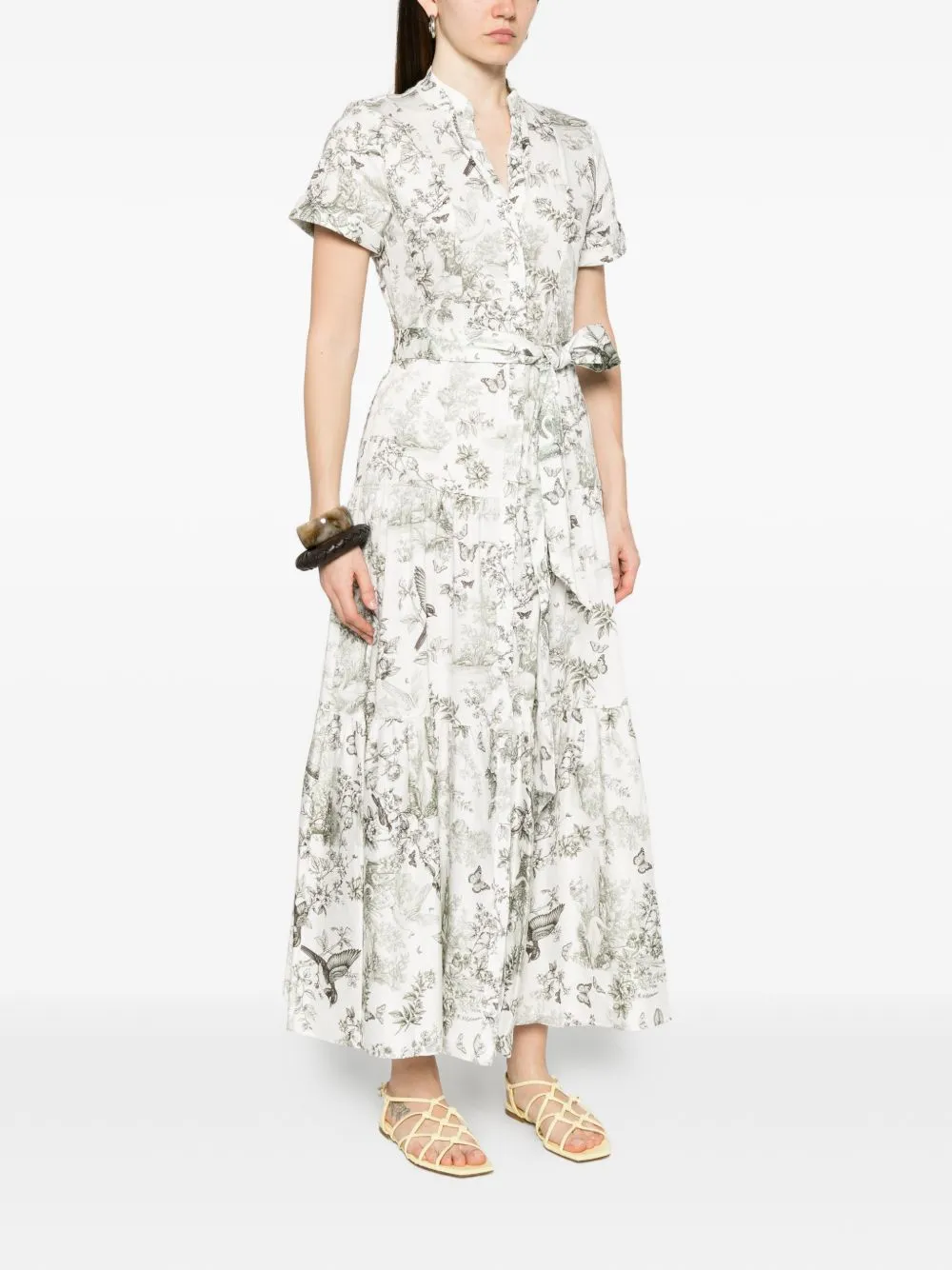 Printed Cotton Midi Dress sold by Wanan Luxury product image thumbnail 2